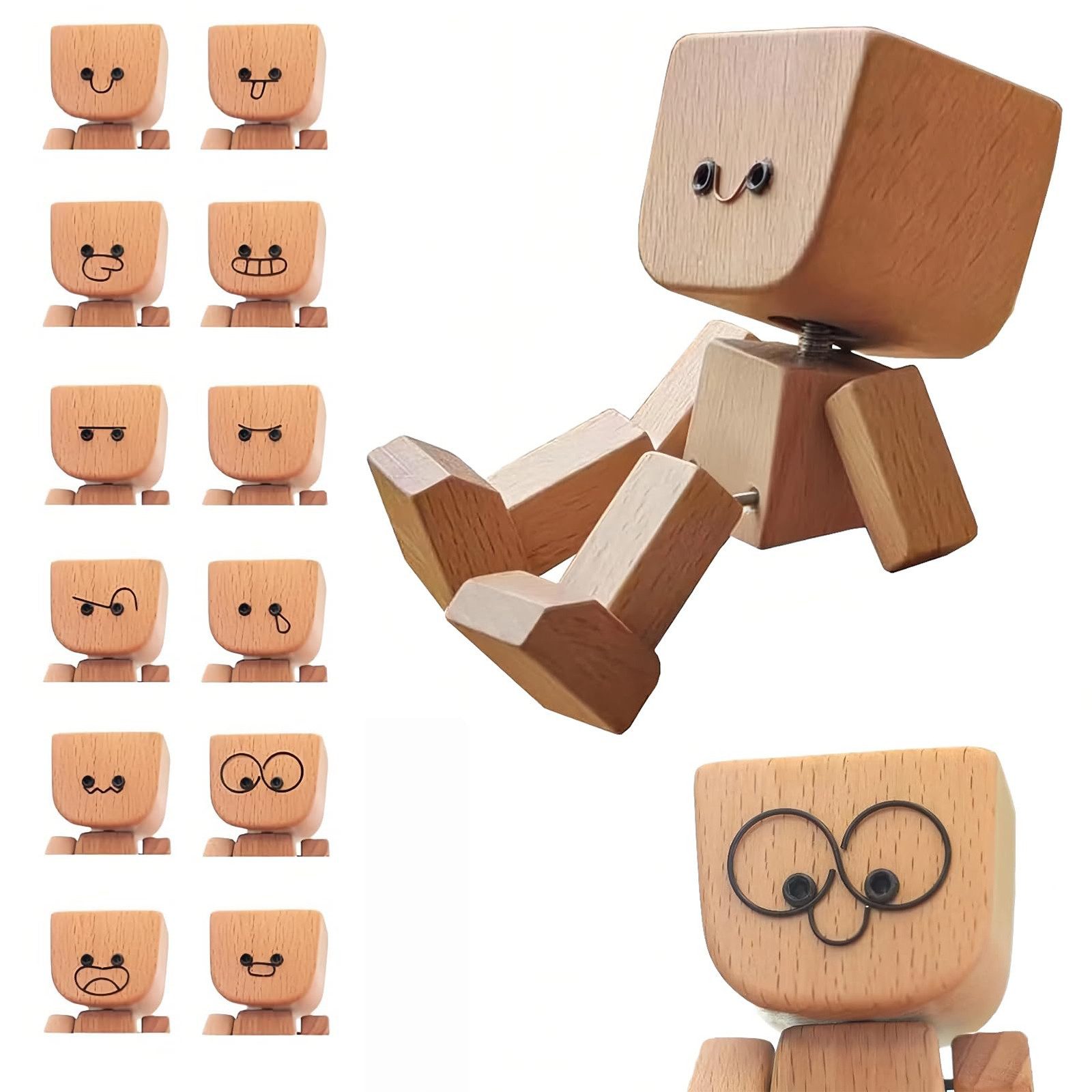 REDOM Dekofigur Auto Deko Holz Wackelfigur günstig online kaufen