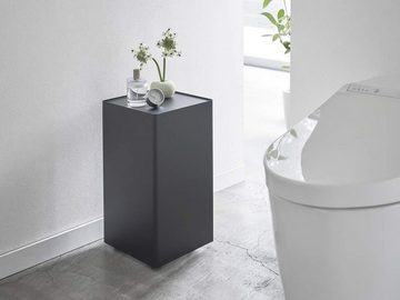 Yamazaki Toiletten-Ersatzrollenhalter "Tower" Ablagetisch 23x43x23cm, Toilettenpapierständer, kleiner Schrank auf Rollen mit Ablage