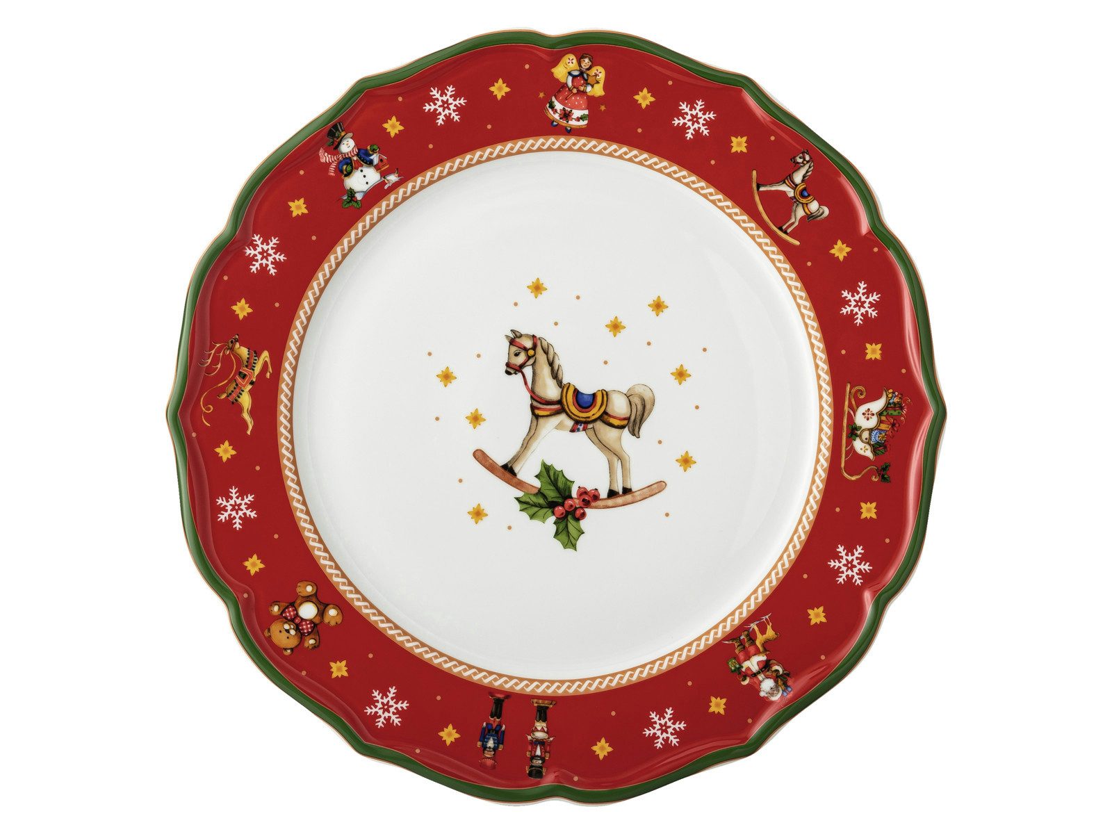 Hutschenreuther Speiseteller Happy Wintertime Red Teller flach 33cm, Teller Flach