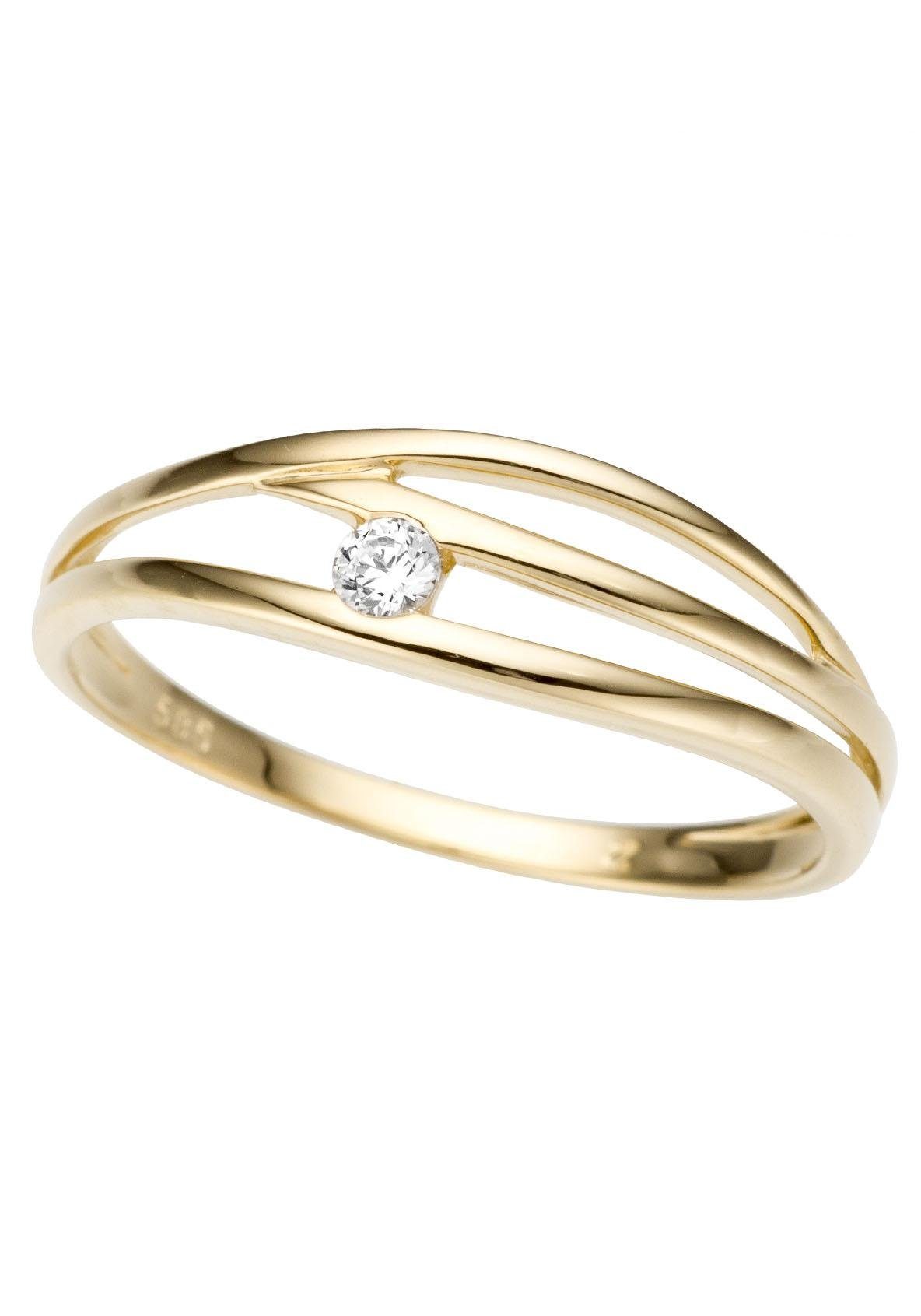 Firetti Goldring Schmuck Geschenk Gold 333 Damenring Goldring, mit Zirkonia (synth)