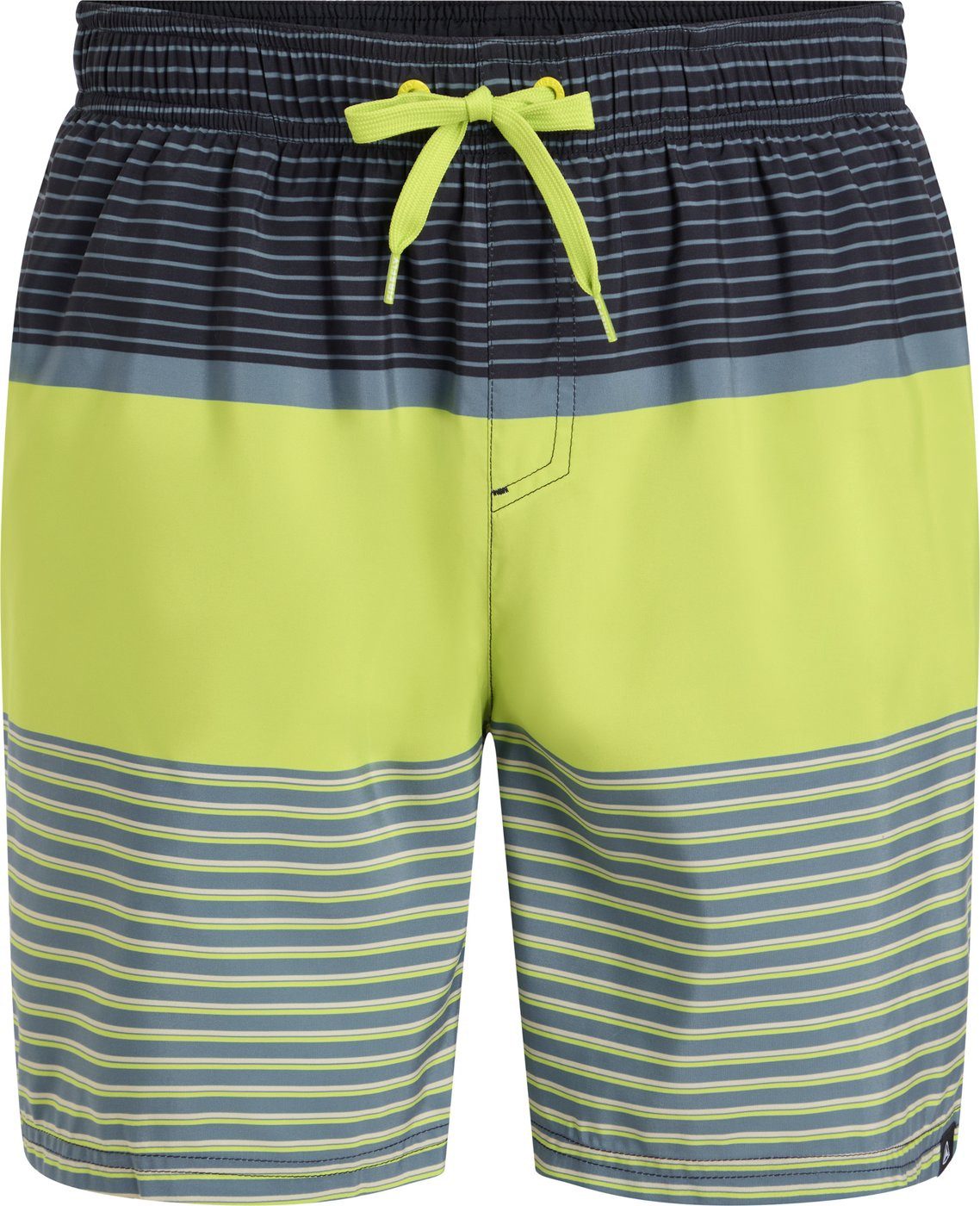 FIREFLY Badehose He.-Badeshorts Lario M Block Stripe TWINE/SUMMIT WHITE-BLACK-GUM M