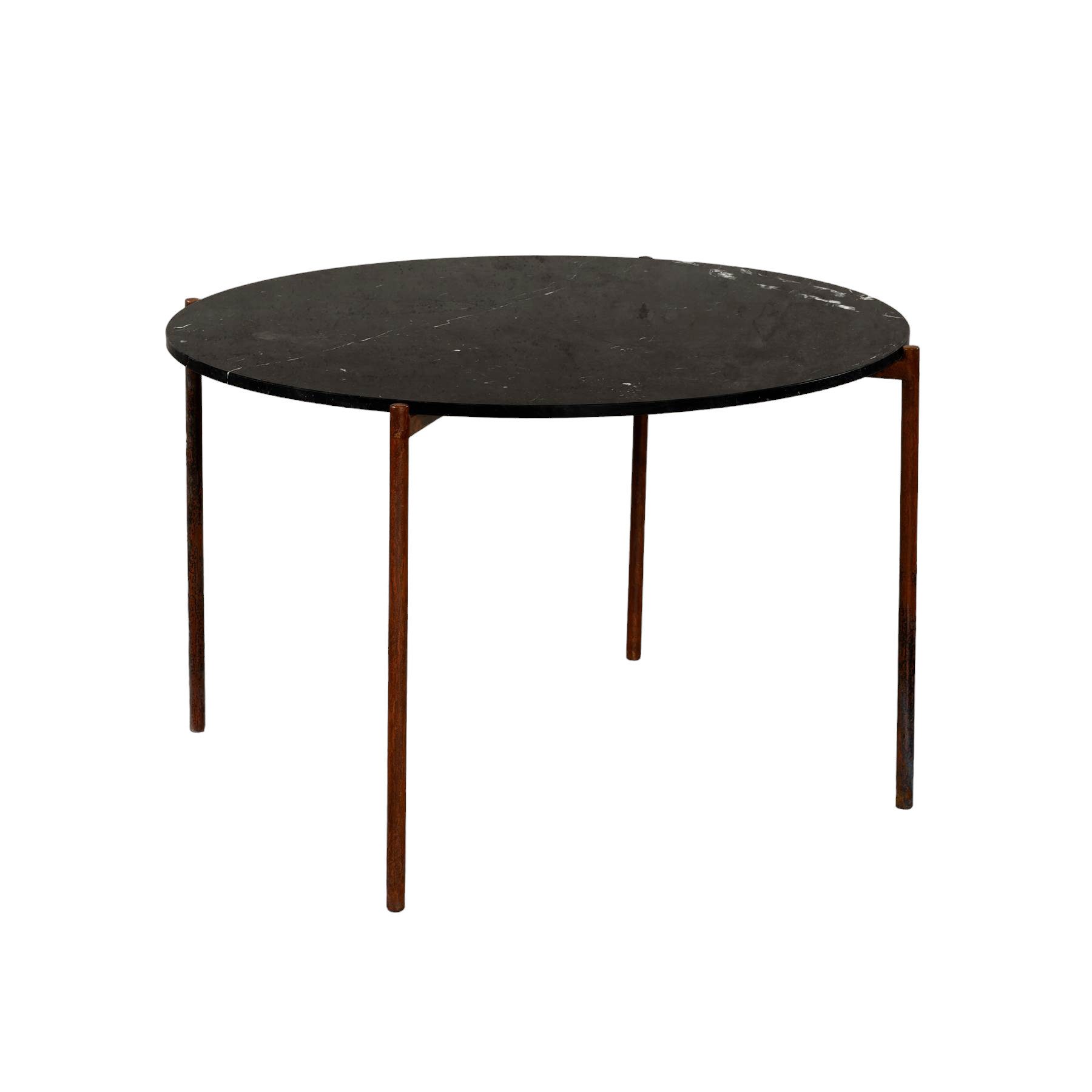 MAGNA Atelier Esstisch ROM aus ECHTEM MARMOR, Küchentisch rund, Bistrotisch, Metallgestell, Ø120x76cm