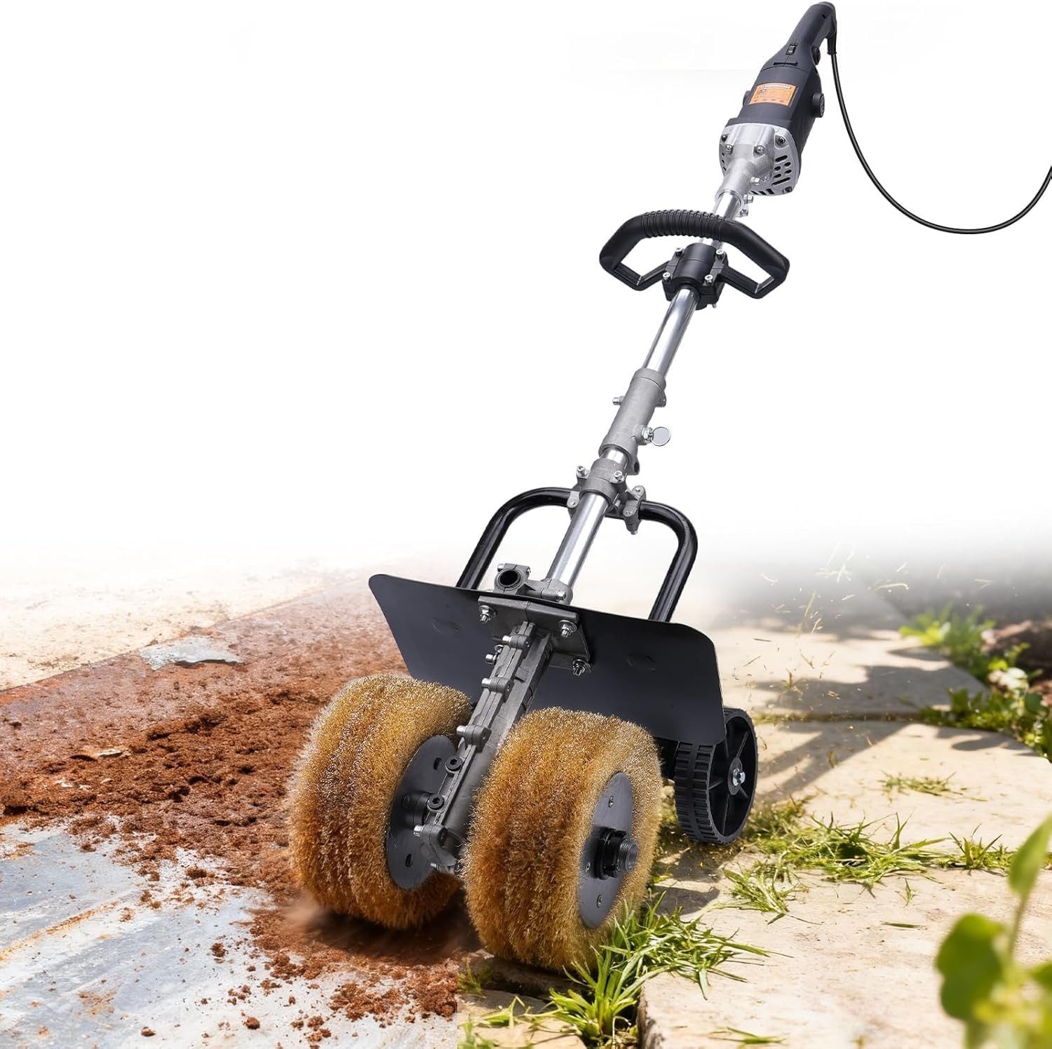 XERSEK Walzenschleifer 3850W Satiniermaschine 6in1 Bürstenschleifer 6 Stufen Schleifmaschine, max. 4000 U/min, mit 180mm Stahlbürsten für Holz Metall Fliesen