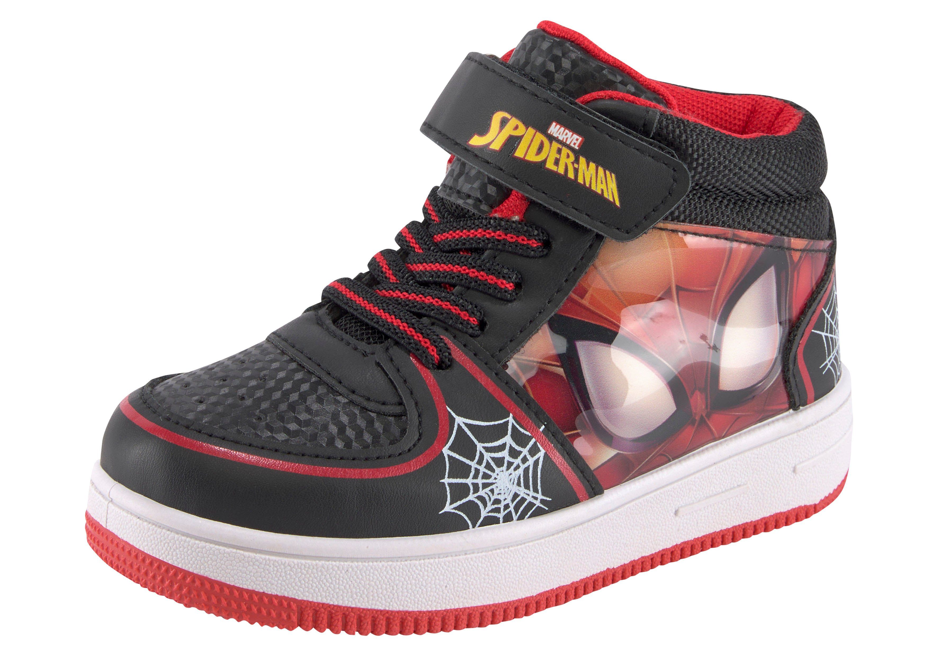 Disney Spiderman Sneaker, Modischer Sneaker von Disney mit Klettverschluss  und Schnürung