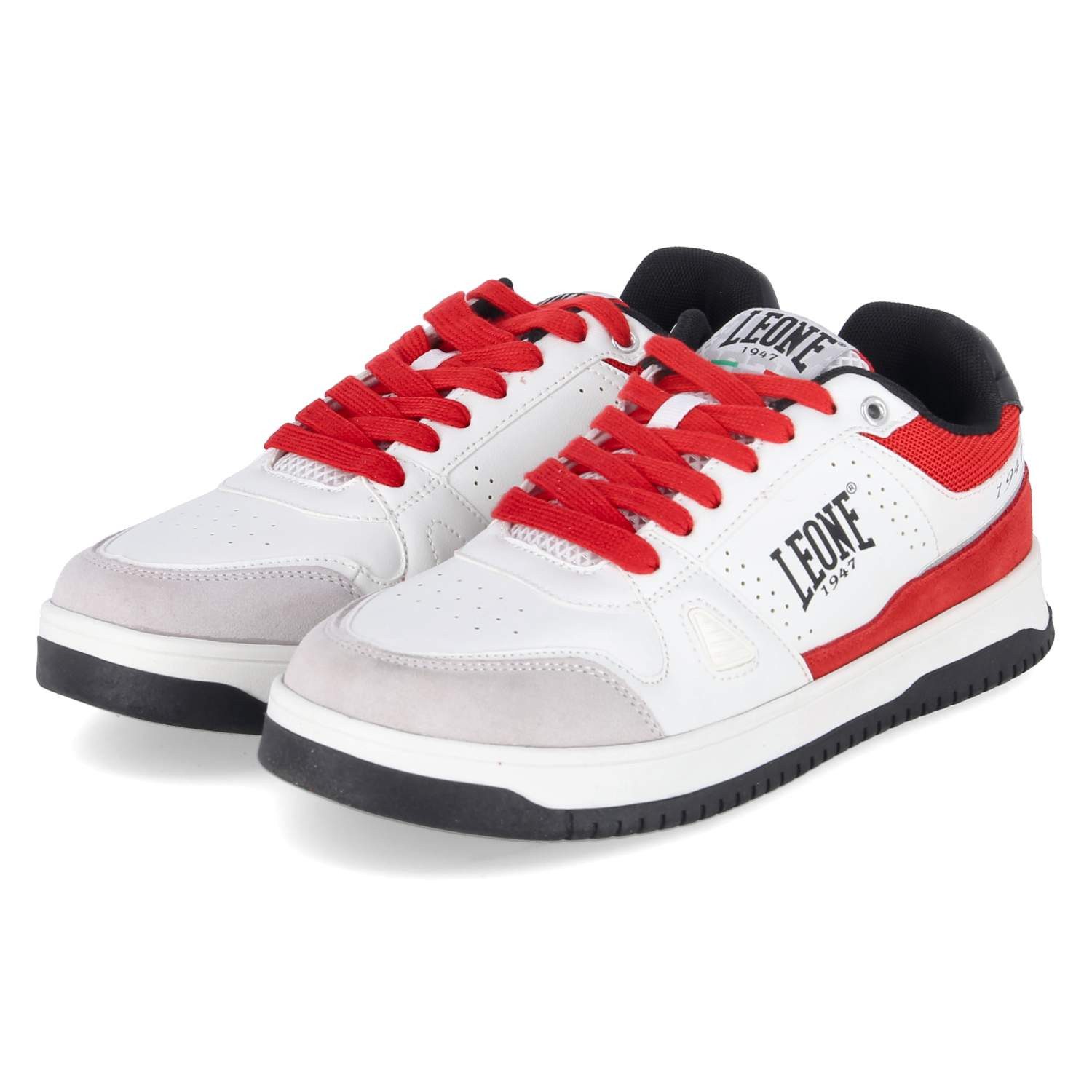 Leone Leone 1947 Sneaker Low M128S11-50 SP Herren Leder und Synthetik white Schnürschuh