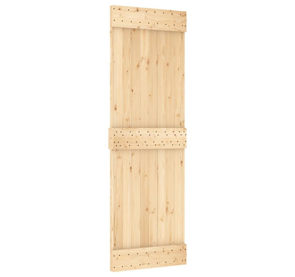 Thumbnail - vidaXL Schiebetür Schiebetür mit Beschlag 70x210 cm Massivholz Kiefer