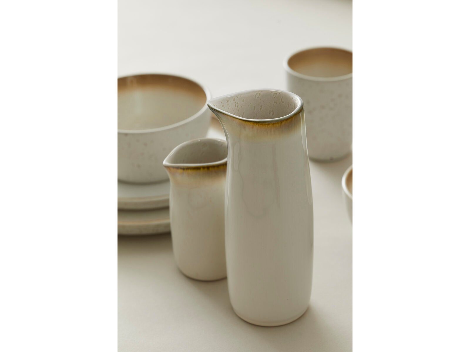 Bitz Milchkännchen Milchkännchen cream / cream 0,2 l, 0.2 l, Milchkanne 0,2 l Steinzeug Creme/Creme