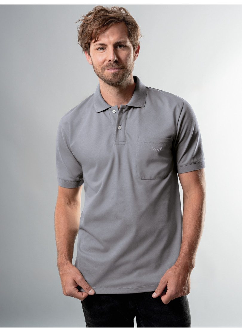 Trigema Poloshirt TRIGEMA Polohemd mit Brusttasche (1-tlg) – Bild 3 von 5