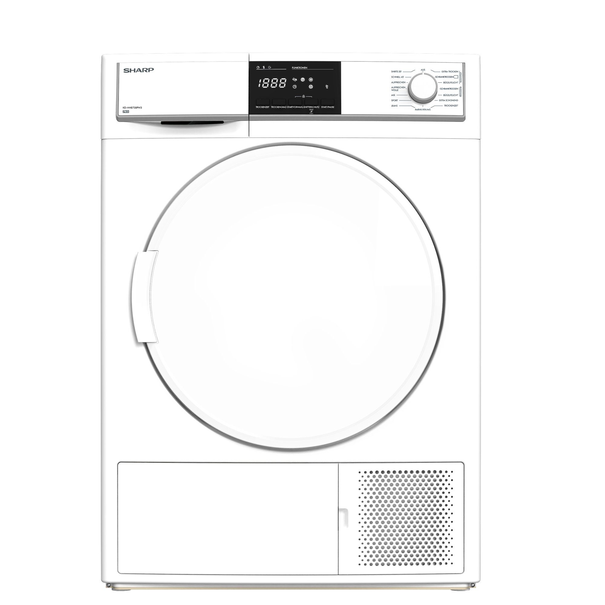 Sharp Wärmepumpentrockner KD-HHB7S8PW3-DE, 7 kg, A