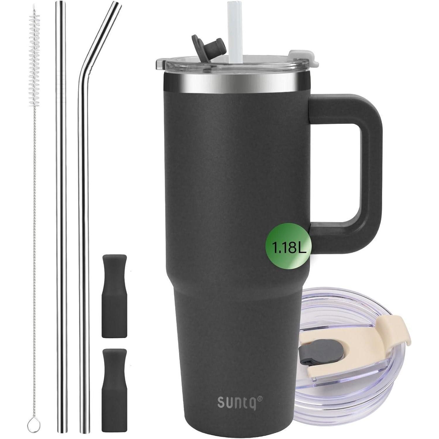 LuxusKollektion Thermobecher 40oz Tumbler mit Griff, doppelwandige