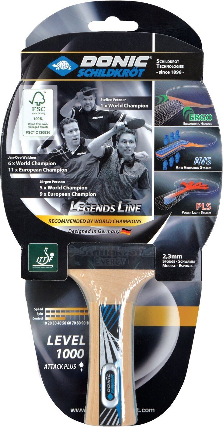 Tischtennisschläger TT-Schläger LEGENDS 1000 FSC im Kar