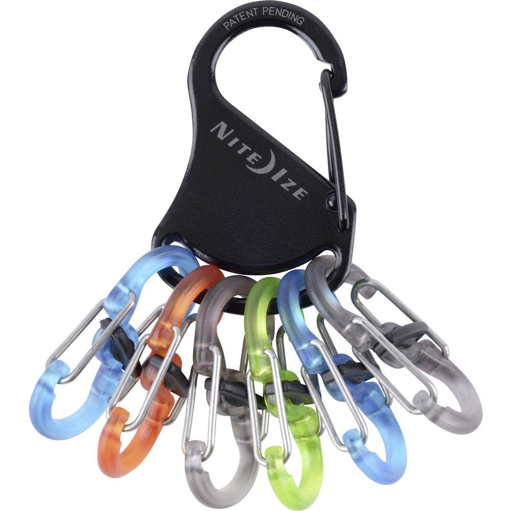 Schlüsselanhänger NITE Ize Schlüssel-Karabiner KLKP-01-R3 Schwarz, Türkis, Orange, Grau