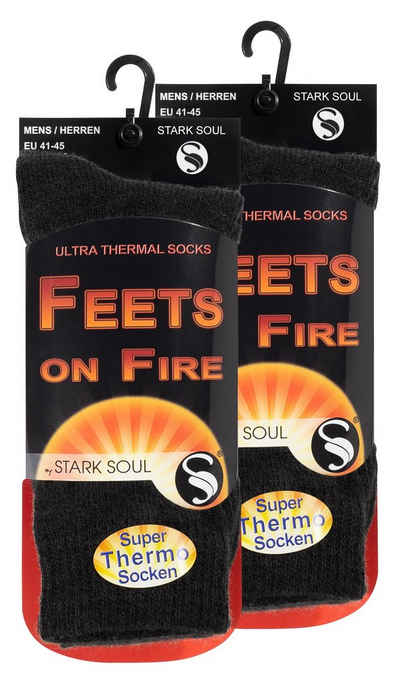 Stark Soul® Thermosocken »FEETS on FIRE - 2 Paar Herren Ultra Thermo Socken, warme Winter Socken, Grösse EU 41-45« 2er-Pack
