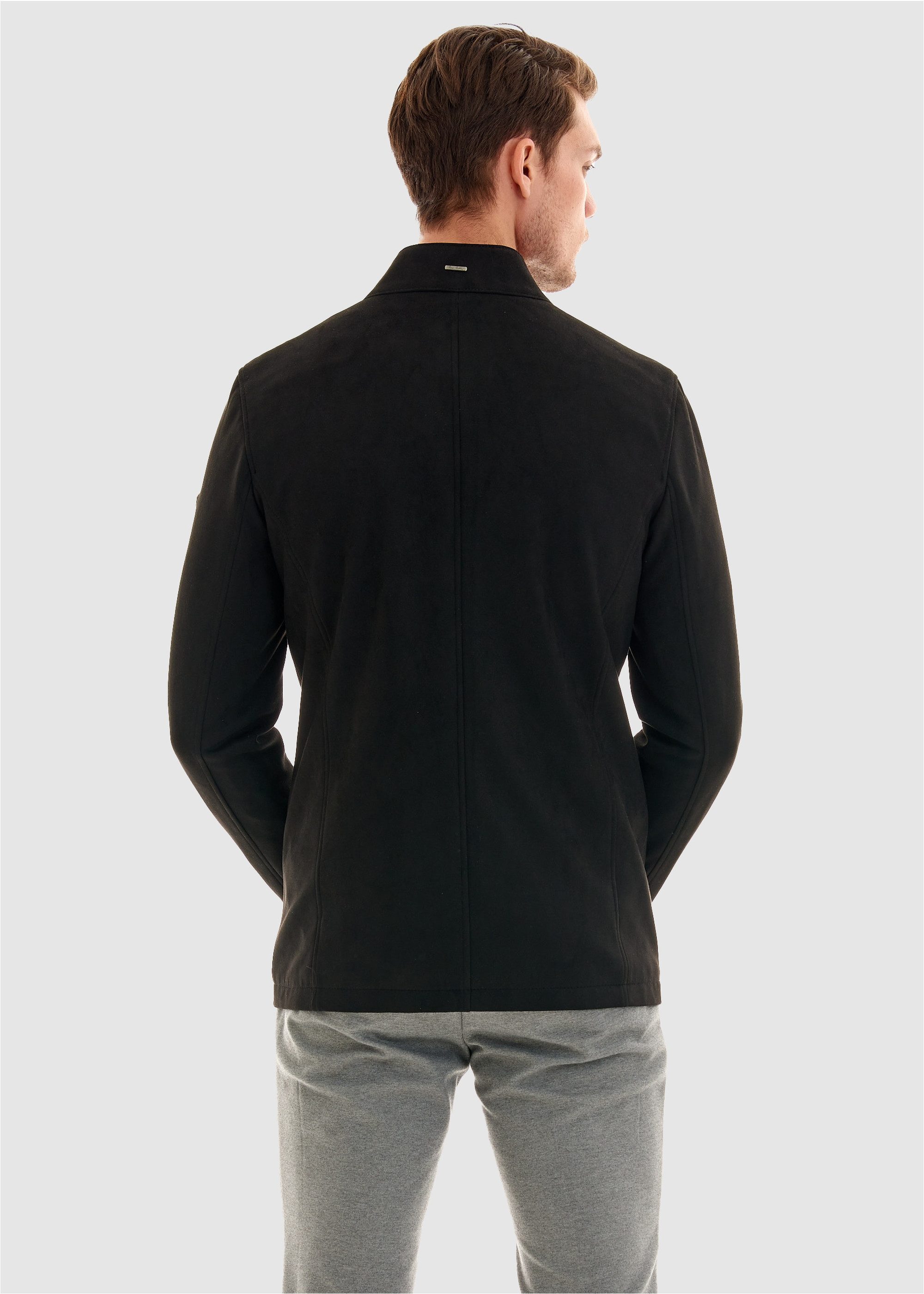 Pierre Cardin Lederimitatjacke mit vielseitigen Taschen