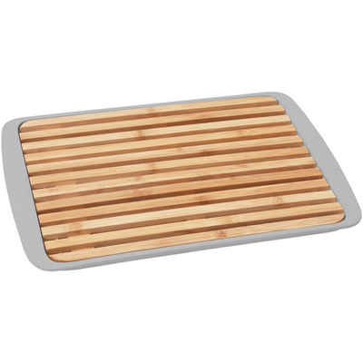 BRUNNER Schneidebrett 2-in-1 Schneidebrett & Servier, Melamin/Holz, Tablett Platte Küchen Brett Holz 24x36cm