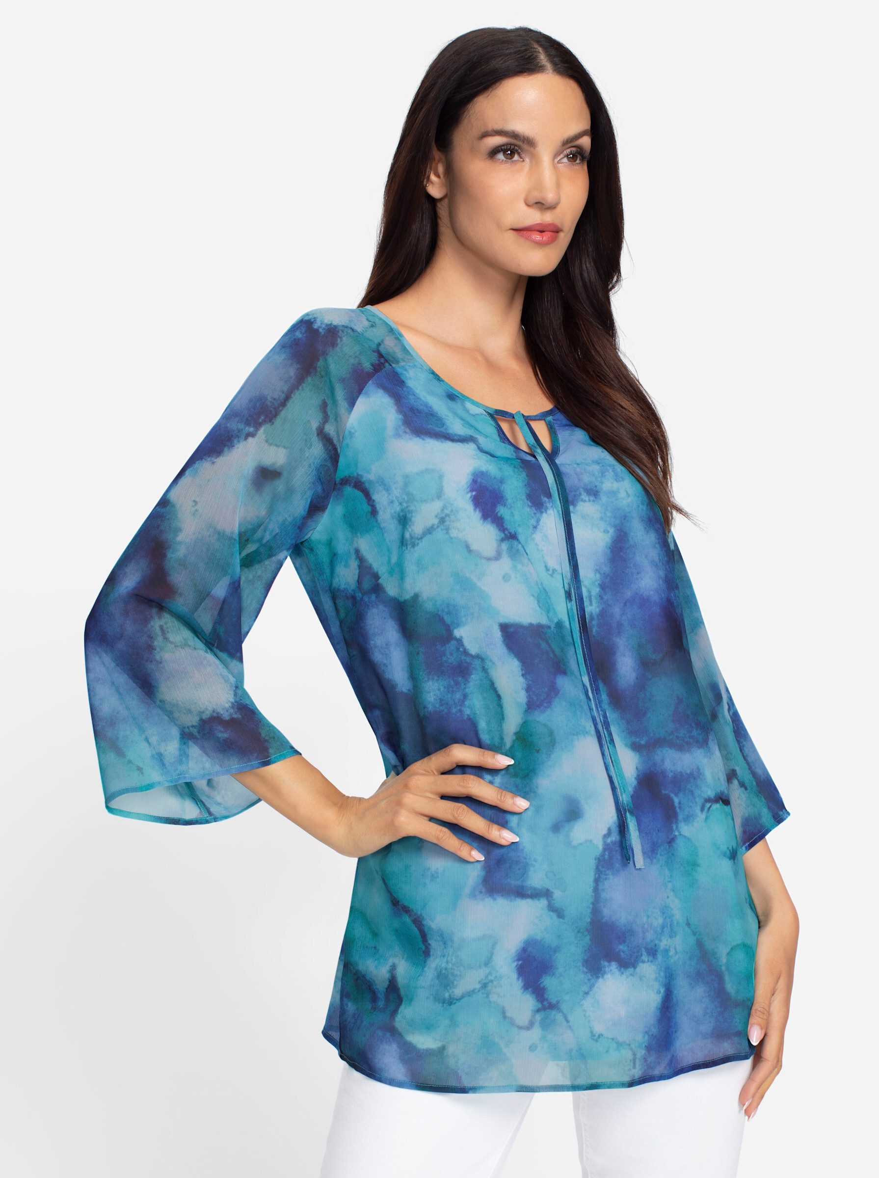 Klassische Bluse Druckbluse