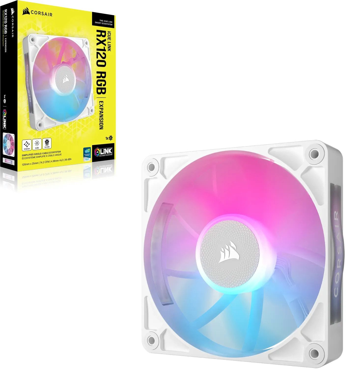 CPU Kühler iCUE LINK RX120 RGB 120-mm-PWM-Einzellüfter-Erweiterung