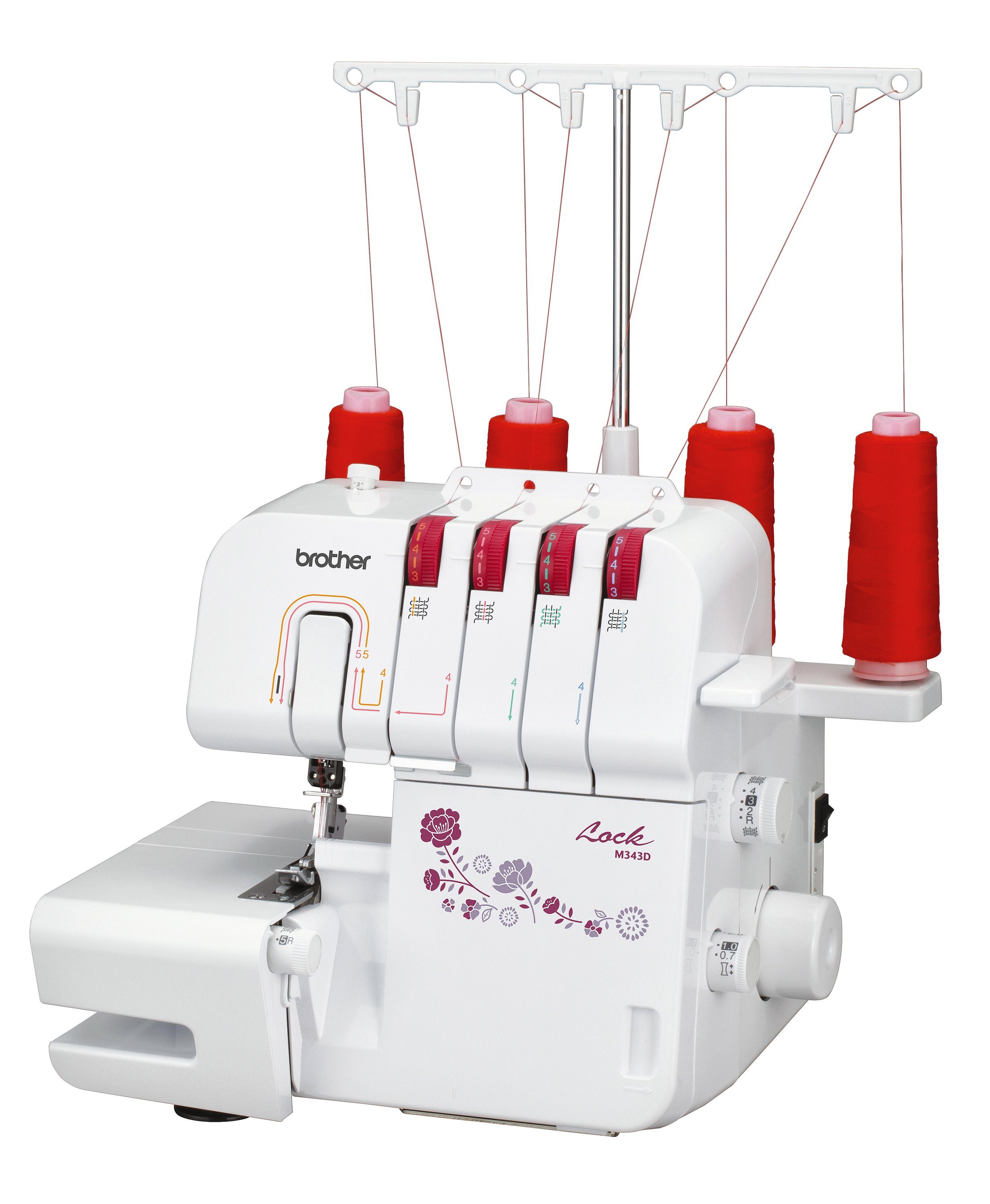 Brother Nähmaschine Overlock M343D, viel Zubehör