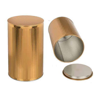OOTB Vorratsdose Dose in Bronze, Silber oder Gold ca. 11 x 17,6 cm Metall-Vorratsdose, Metall, dekorativ
