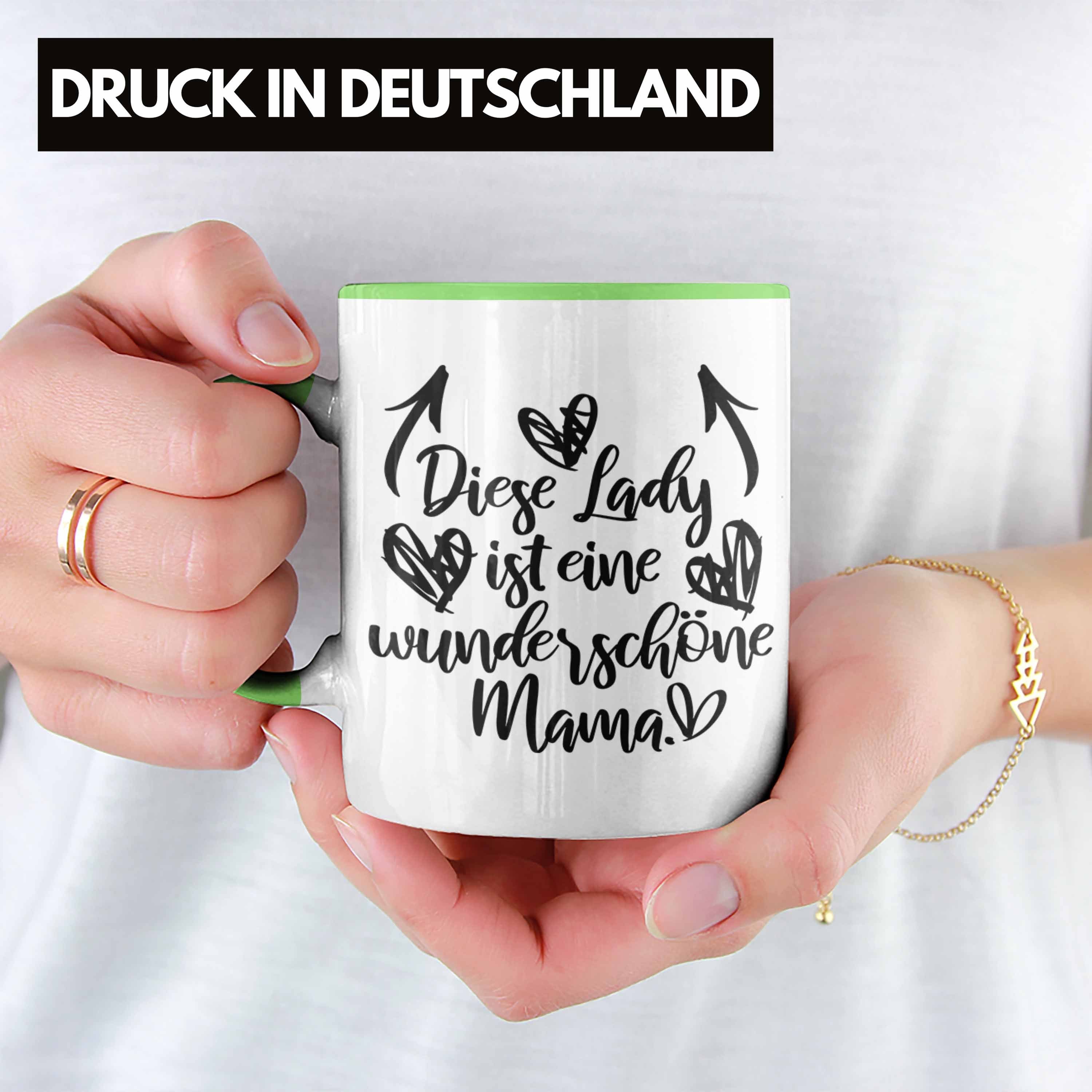 Trendation mit Kaffeetasse Grün Mutter Muttertag Tasse Geschenkidee - Trendation Wunderschöne Mama Geschenk Spruch Tasse