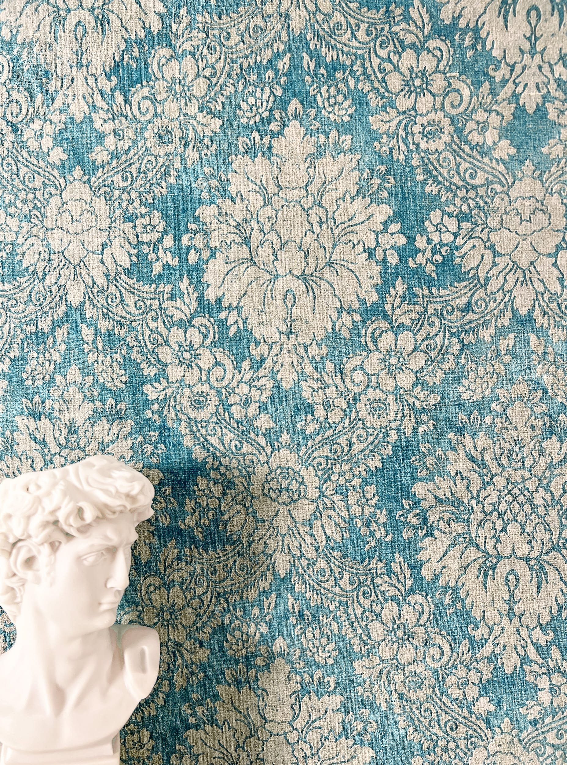 Newroom Vliestapete, Blau Tapete Vintage Ornamente günstig online kaufen