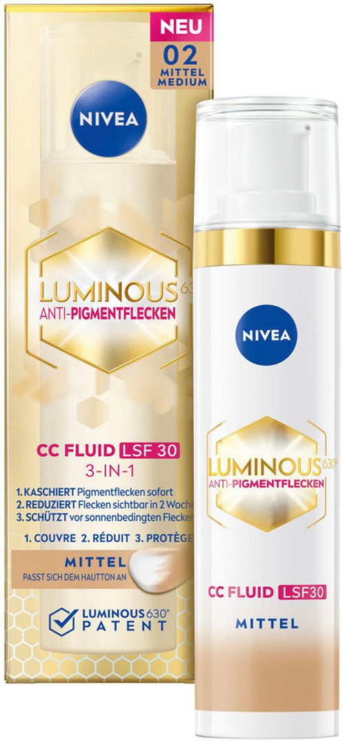 Gesichtsfluid LUMINOUS630 Anti-Pigmentflecken CC Fluid 3in1 Mittel LSF 30