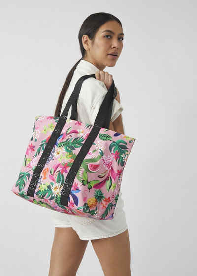 Codello Strandtasche Nachhaltige Beach Bag mit trendigem Tropical Print, mit trendigem Tropical Print