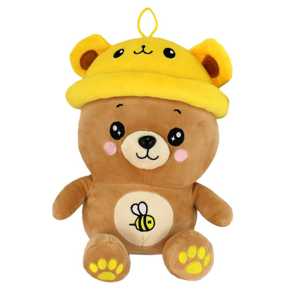 Landahl & Baumann Kuscheltier Teddy mit Mütze gelb Tiermotiv kawaii - ca. 25 cm (1-St)