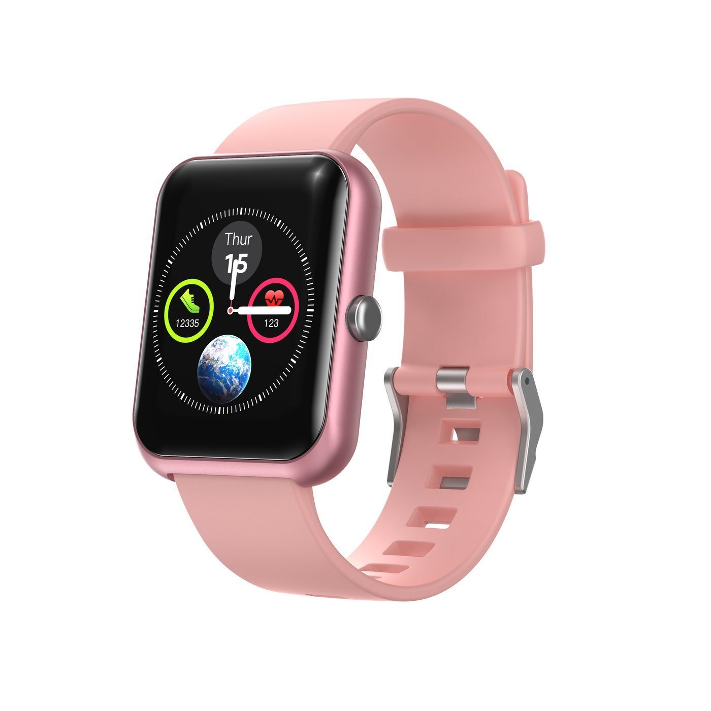 Damen Smartwatch Armband Herzfrequenz Monitor Fitness Tracker Sportuhr Rose Gold 