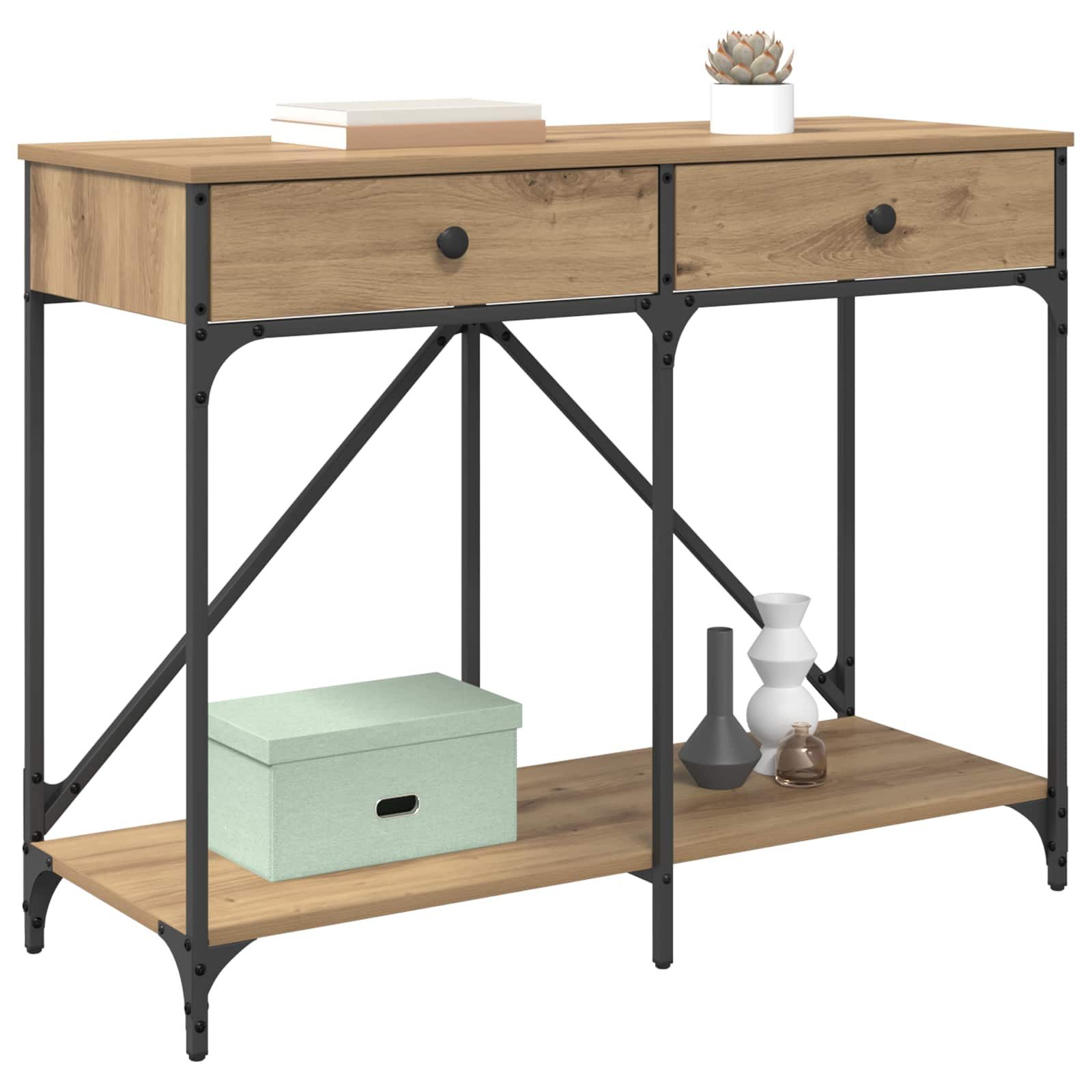 vidaXL Nachttisch Konsolentisch Artisan-Eiche 100 x 39 x 78,5 cm Holzwerkstoff (1-St)