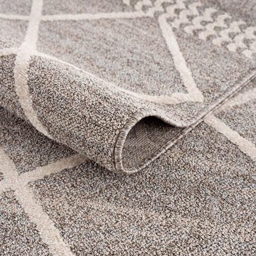 Teppich Art 2645, Carpet City, rechteckig, Höhe: 7 mm, Kurzflor, mit Kettfäden, Rauten-Optik