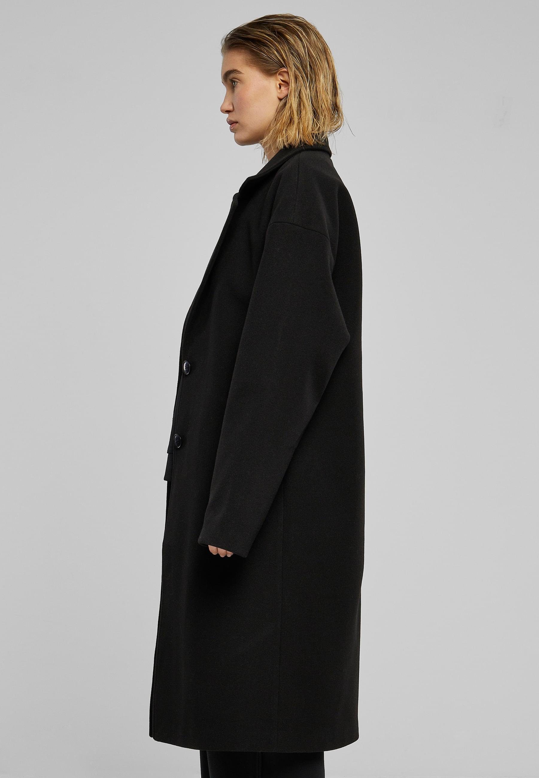 Oversized Damen URBAN (1-St) Coat Long Langjacke black CLASSICS Ladies