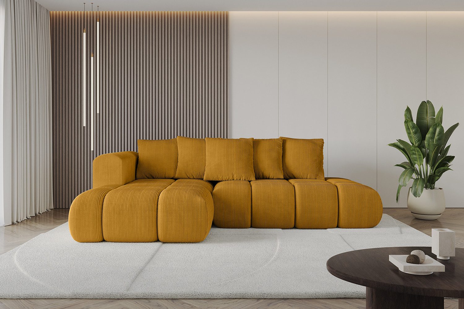 ALTDECOR Ecksofa CLOUD-L-v1, Couch mit Schlaffunktion, Wohnzimmer - Wohnlandschaft, Corner Sofa Bett Eckcouch Couch L-Form Schlafcouch Ausziehbar