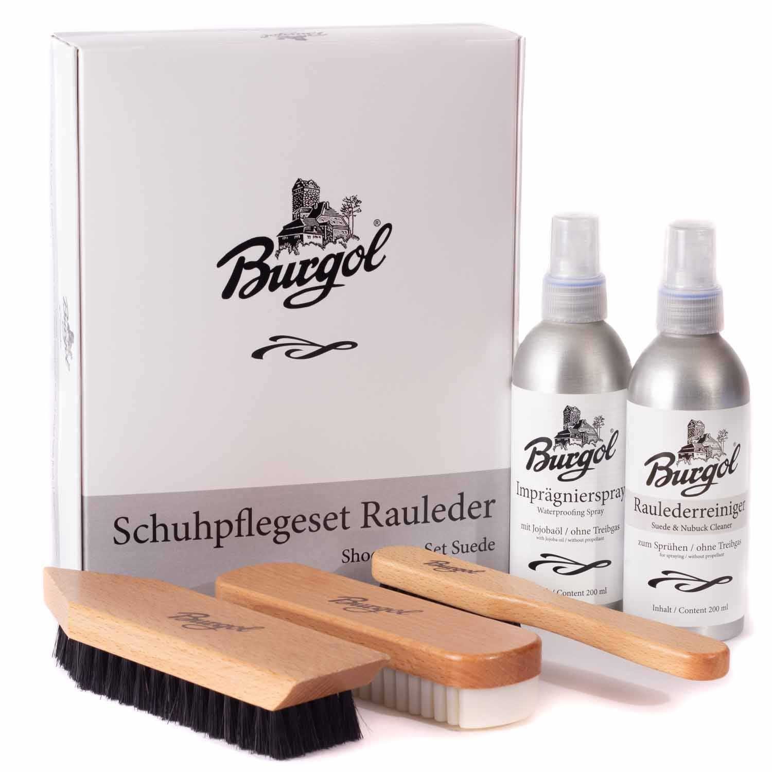 Burgol Schuhpflegeset Rauleder Lederpflegeset