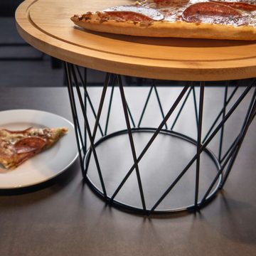 Intirilife Servierständer, Eisen, (1-tlg), Pizza Servierständer aus Eisen 24.7 x 19 x 20cm Tablett Platten Halter