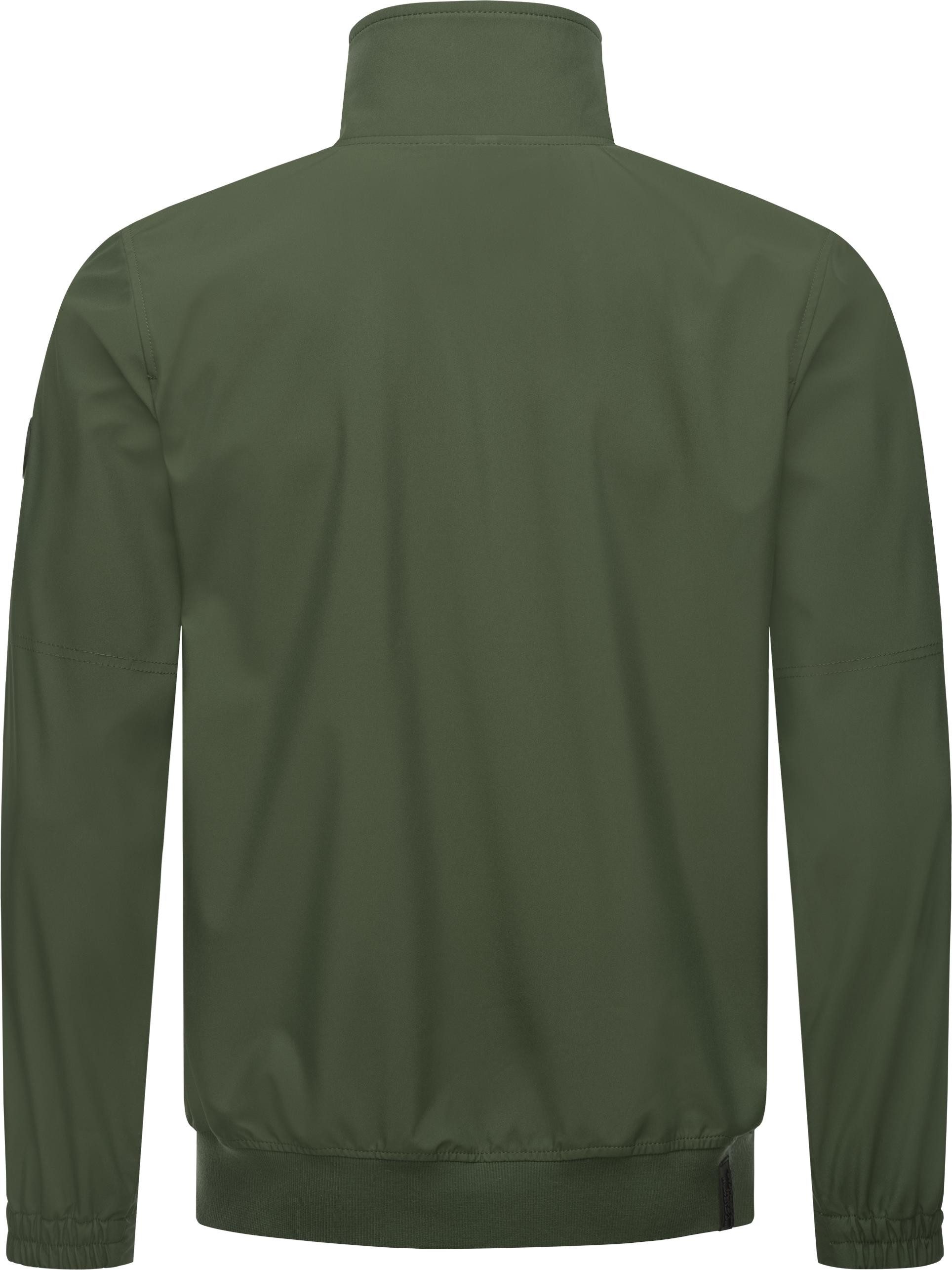 Ragwear Outdoorjacke Collwie wasserdichte Herren Übergangsjacke mit hohem Kragen