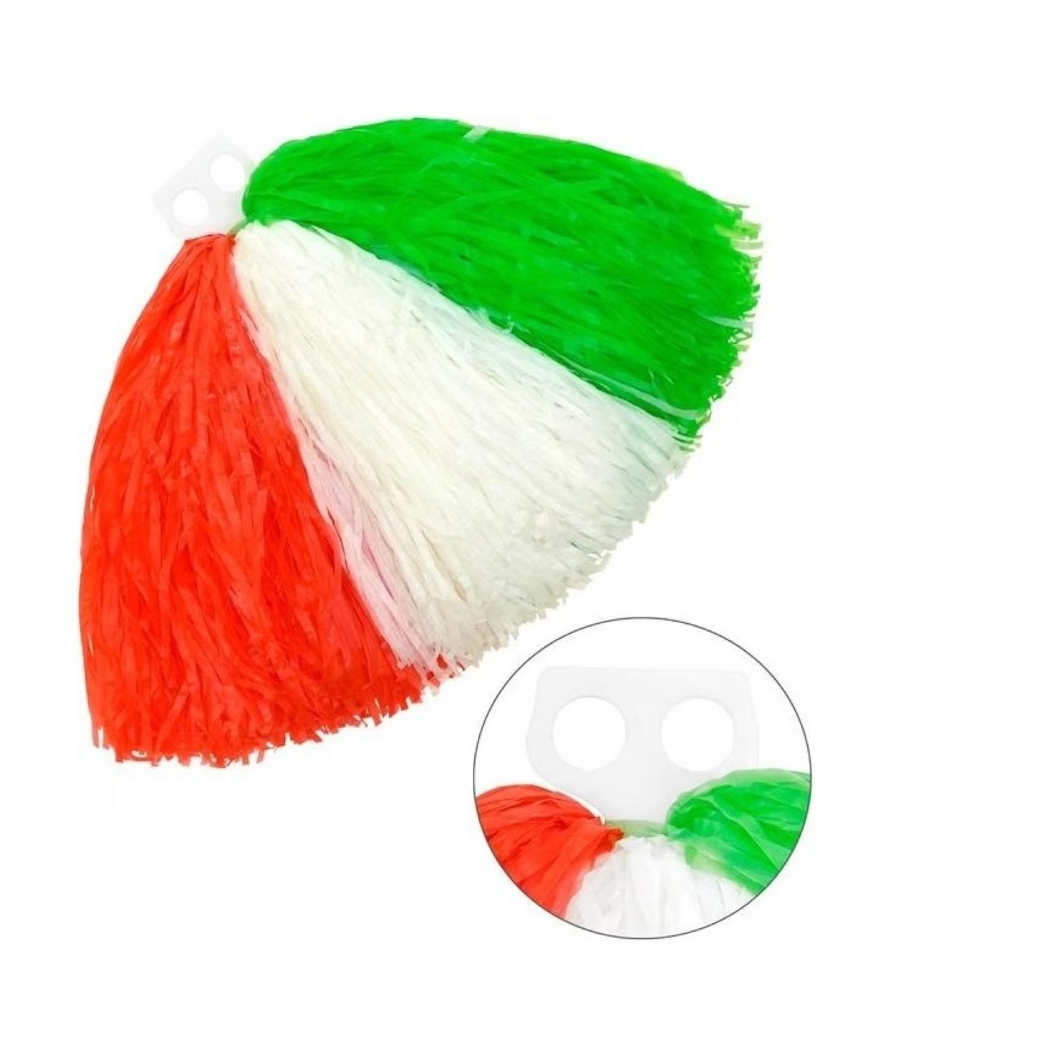 Widmann S.r.l. Hängedekoration Pom Pom 'Italien', Grün Weiß Rot - Fußball Weltme