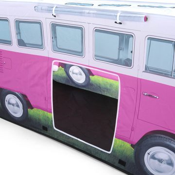 VW Collection by BRISA Spielzelt Volkswagen Pop-Up-Zelt im T1 Bulli Bus Design 165 cm (Komplettset mit klarer Anleitung, 1) Kinderzelt mit Fenstern