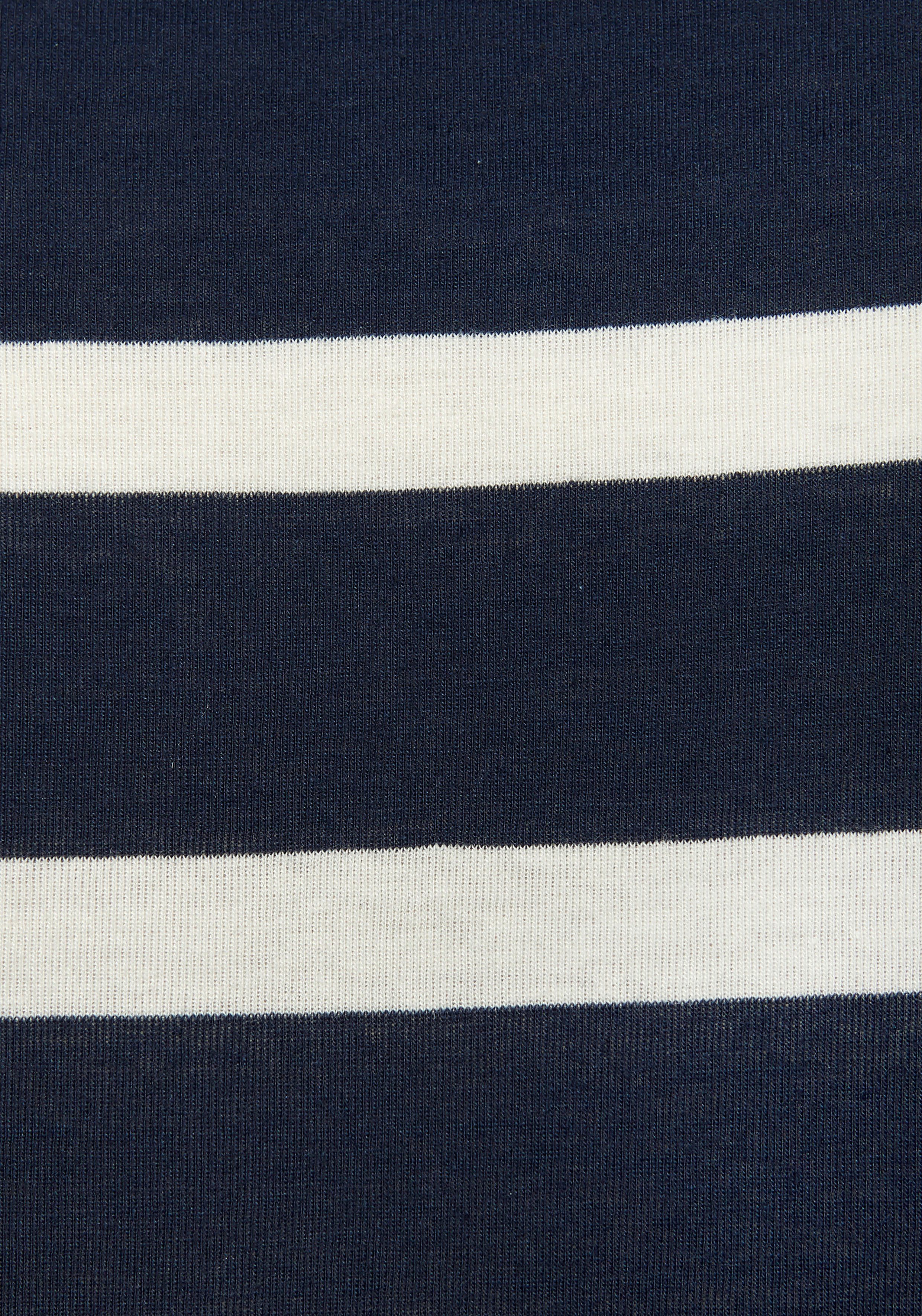 s.Oliver Pyjama (Set, 2 tlg) mit garngefärbten Streifen im Oberteil