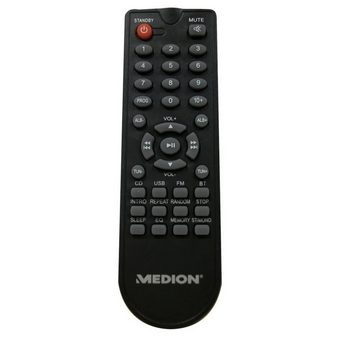 Medion® MEDION MD84018 Micro-Audio-System mit Bluetooth, Radio, CD, MP3-Player Kompaktanlage (Kompatibel mit CD-R/RW, MP3-CD)