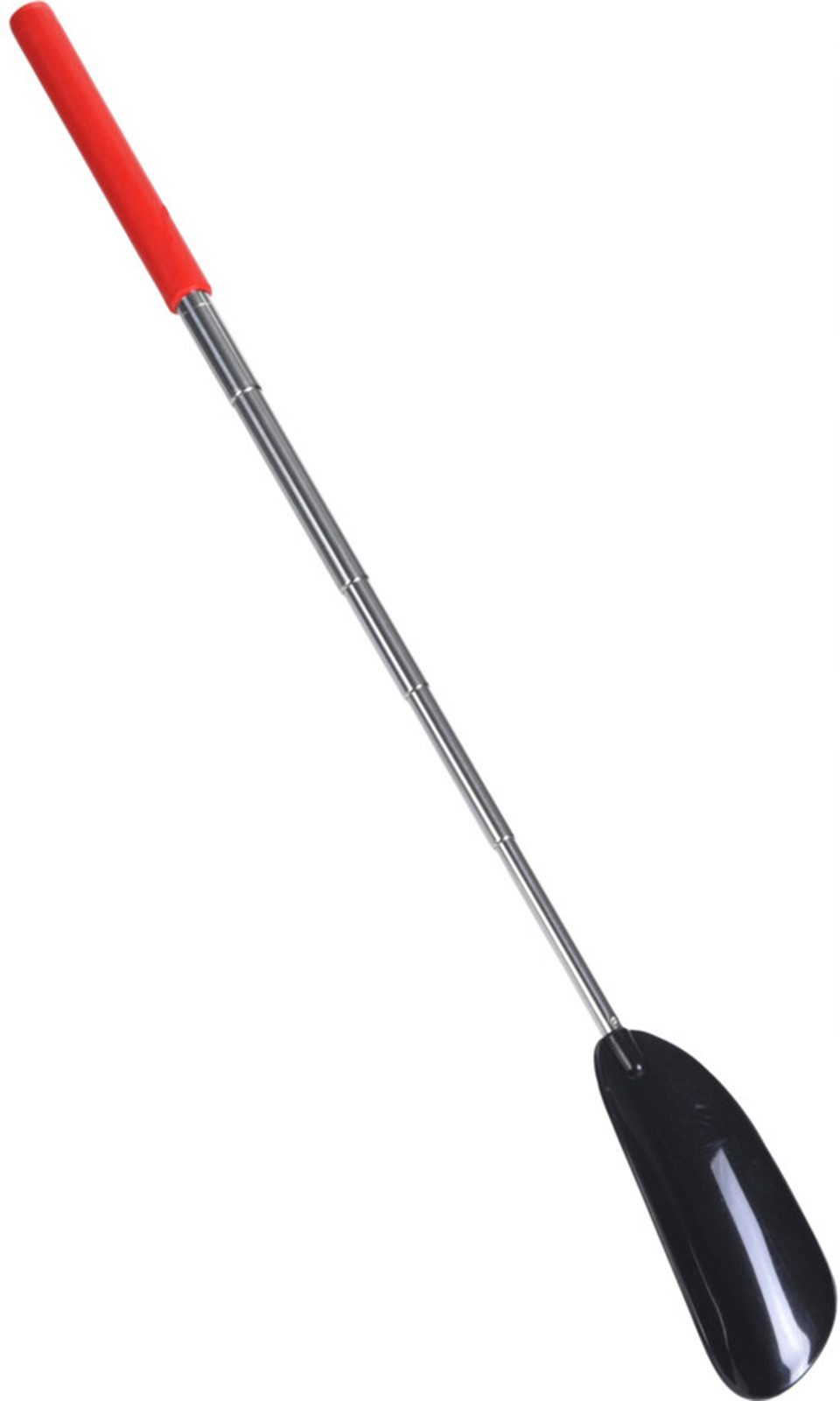 Koopman Schuhlöffel Schuhanzieher Teleskop Anzieher 25-72 cm (Stück, 1-tlg., Packung), Rot, ausziehbar, Metall / Kunststoff, Teleskopstiel