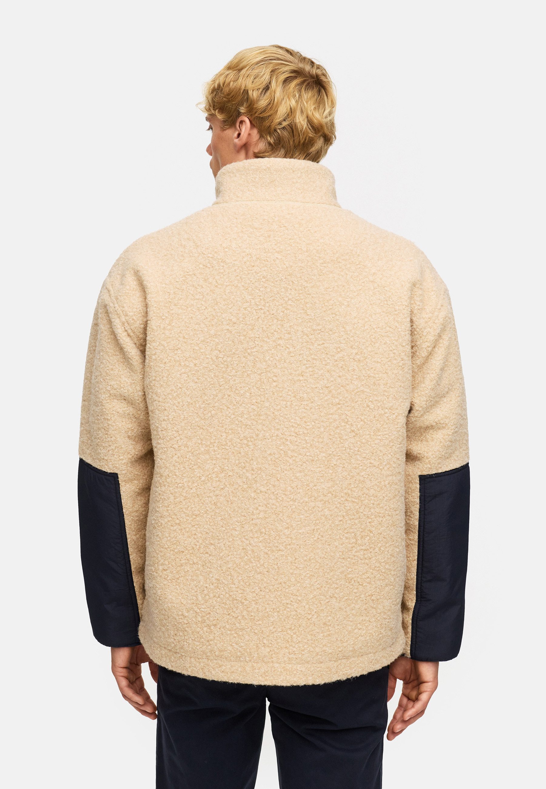 Kronstadt Sommerjacke Herren KSSteele teddy Übergangsjacke Herrenjacke Teddy-Sweatjacke mit Nylon-Einsätzen und Brusttasche
