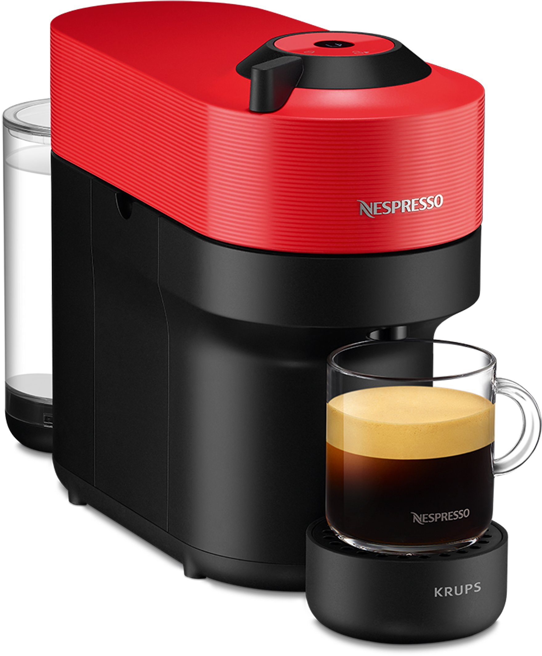 Nespresso Kapselmaschine Vertuo Pop XN9205 von Krups, 560 ml Kapazität, aut. Kapselerkennung, One-Touch, 4 Tassengrößen