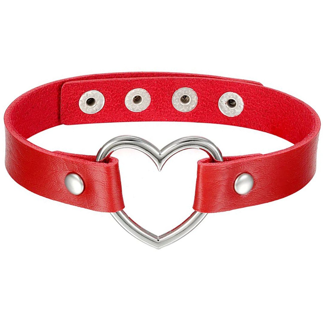 Sandritas Erotik-Halsband Halsband mit Herz rot 