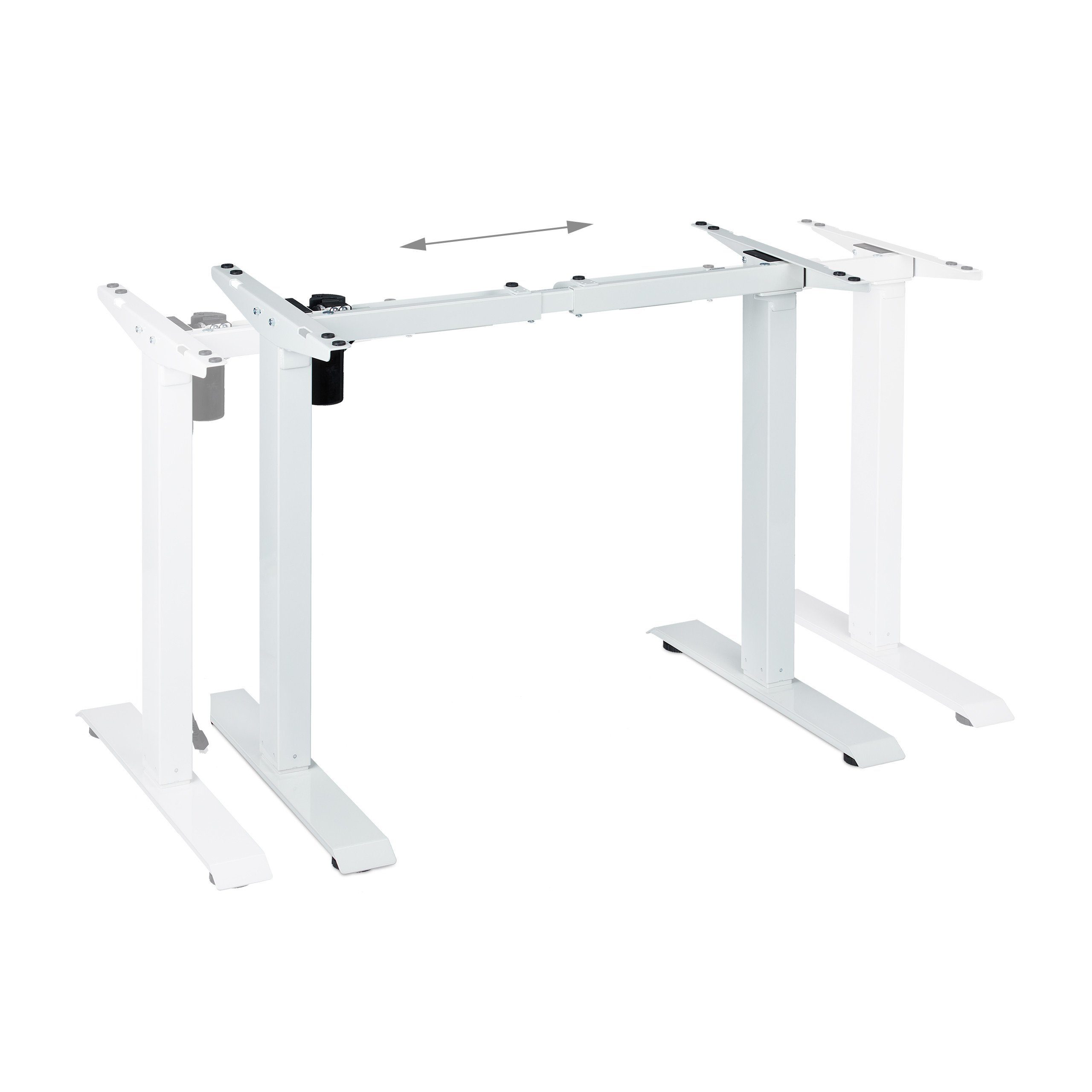relaxdays Tischgestell Höhenverstellbares Tischgestell, Weiß