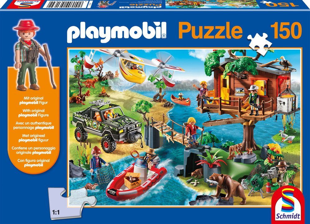 Schmidt Spiele Puzzle Playmobil Baumhaus mit Figur 56164, 150 Puzzleteile