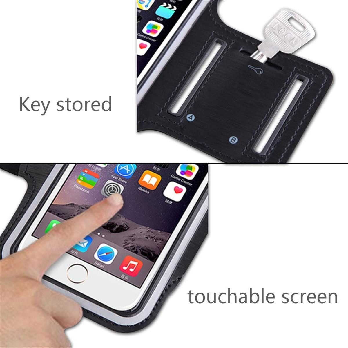 CoverKingz Handyhülle Sportarmband für Apple iPhone 12 Mini Armband Fitness Hülle Laufhülle, Sport Schutzhülle Schlüsselfach Handyhülle Jogging Schutztasche Etui