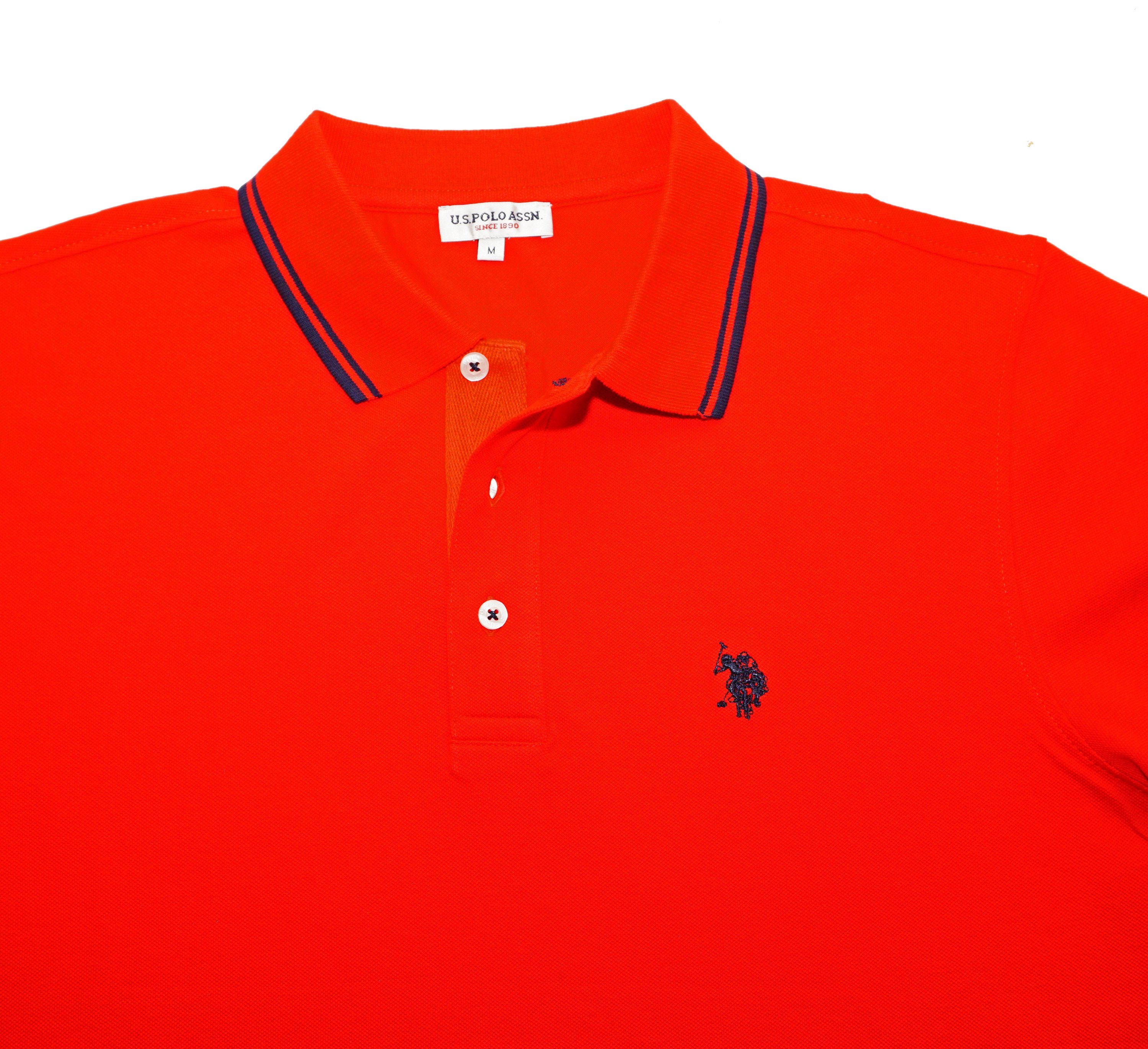 Assn Shirt Shirt U.S. Polohemd rot Polo (1-tlg) Poloshirt BARNEY Poloshirt