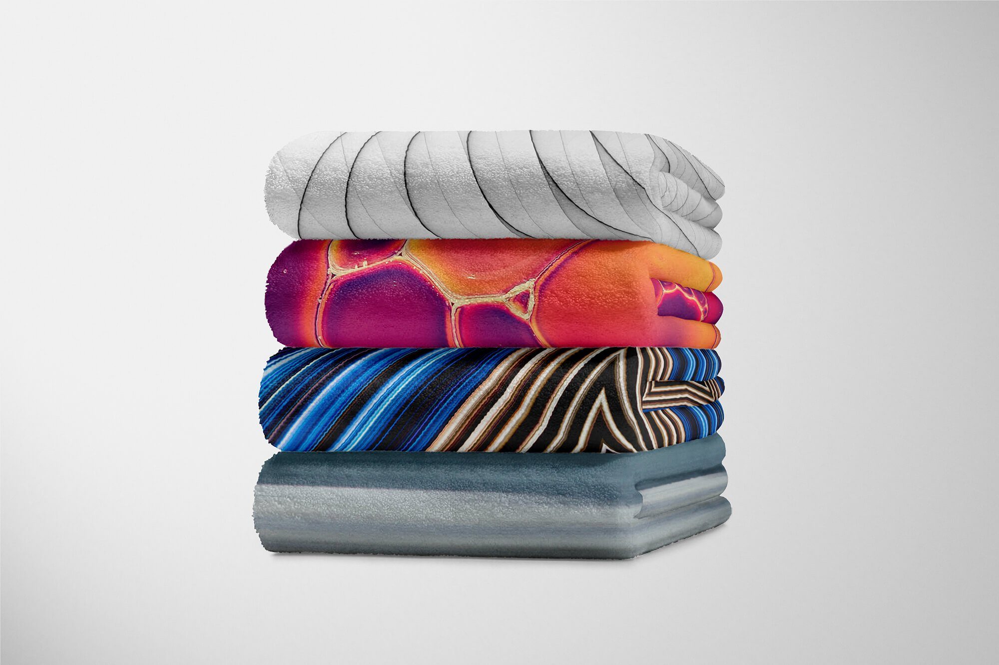 Handtuch mit Strandhandtuch Saunatuch Baumwolle-Polyester-Mix (1-St), Kuscheldecke Sinus Handtücher Handtuch Energiewellen Abstrakt Welle, Art Fotomotiv