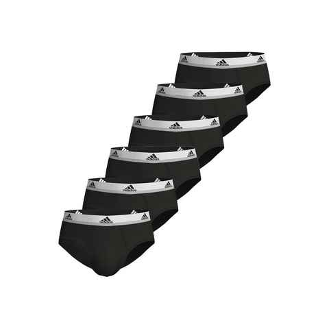 adidas Sportswear Slip 6er Pack Active Flex Cotton (Spar-Set, 6-St) Slip / Unterhose - Baumwolle - Ohne Eingriff - Weiche Nahtverarbeitung